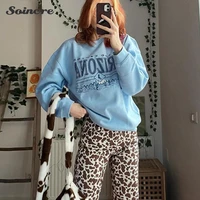 casual street pullover letter print sweatshirt women 2021 american college style daily commuting out wear y2k oversize pullovers