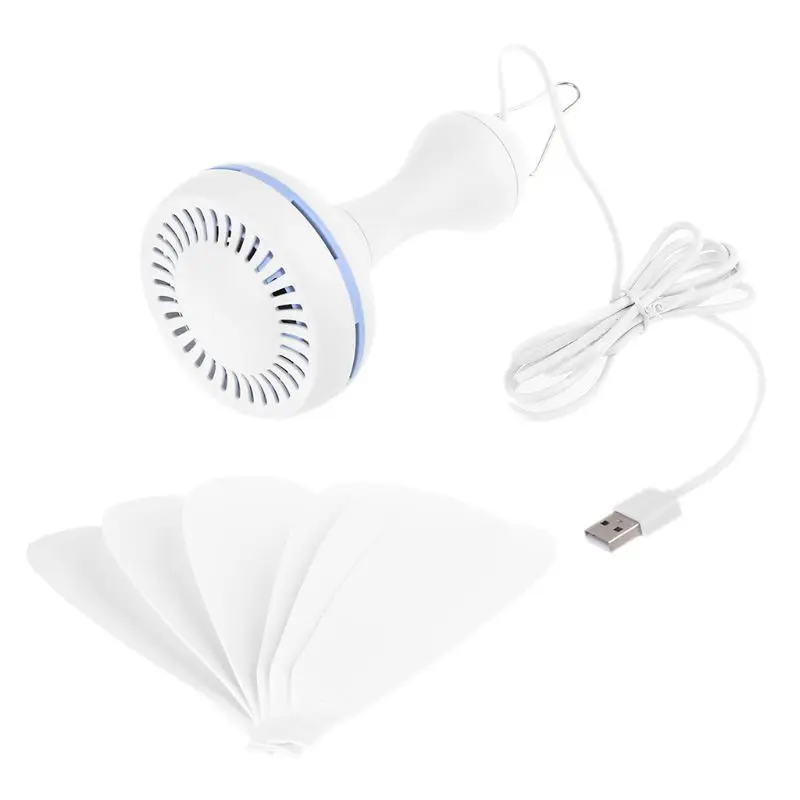 

6 Leaves USB Ceiling Fan Air Cooler Hanging Tent Fans for Camping Bed Dormitory