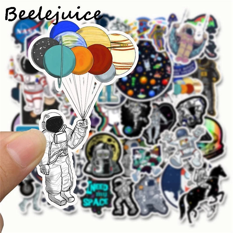 50 шт. винтажные забавные наклейки с космосом астронавтом Скрапбукинг