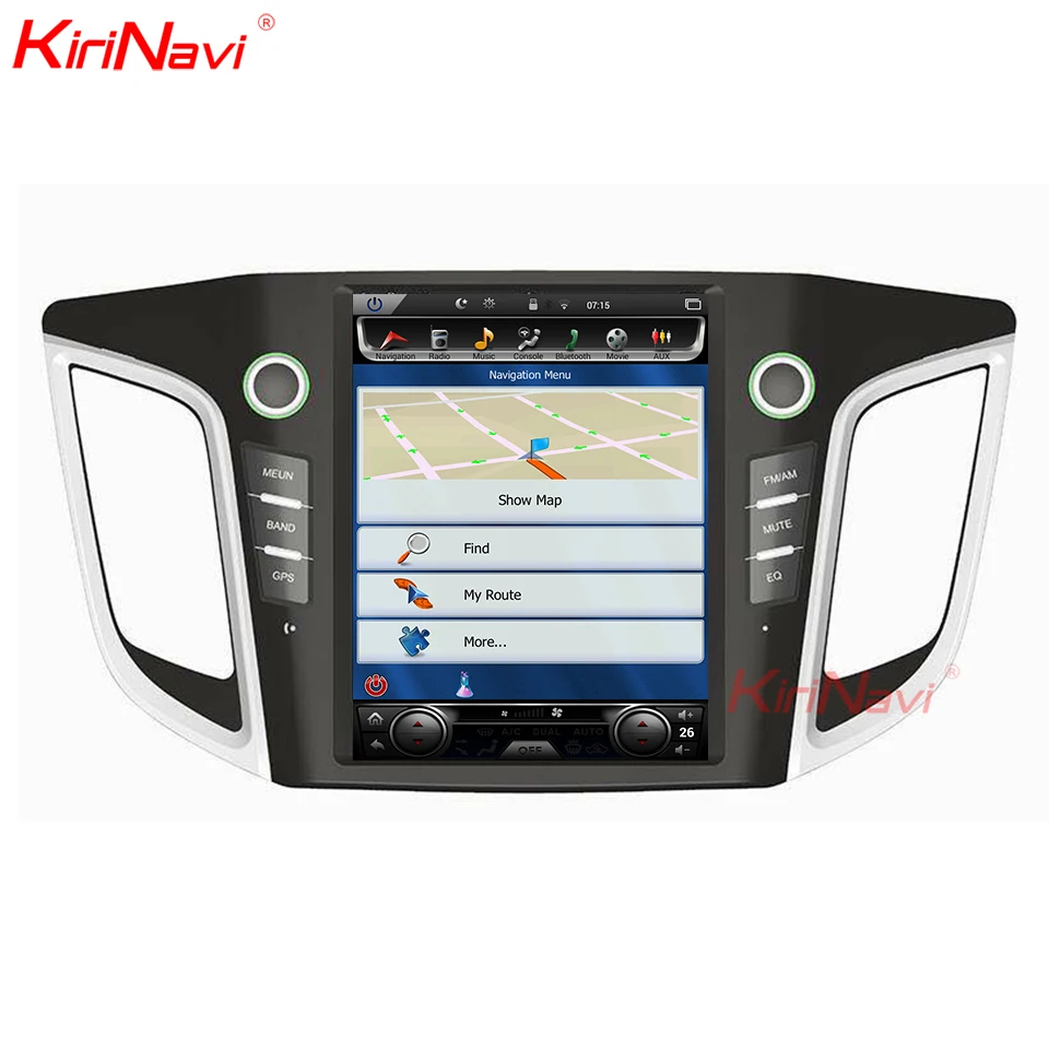 Автомагнитола KiriNavi в стиле Tesla с вертикальным экраном 10 4 дюйма Android 0 для Hyundai IX25