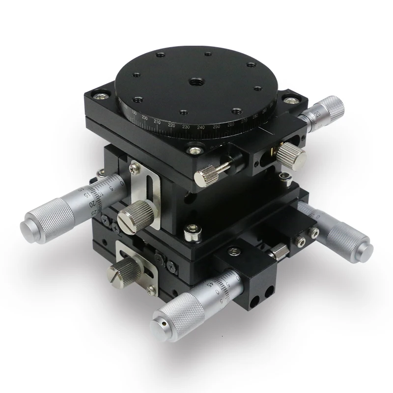 Смещение поворотный стол XYZR ось 60 R ручная тонкая Регулировка рама четыре оси