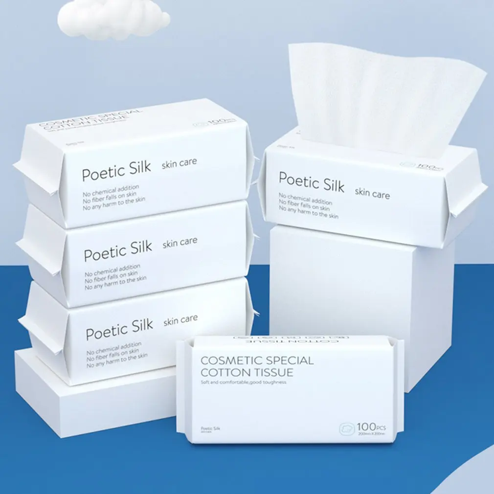 100 шт./пакет одноразовые Полотенца Очищение Бумага мягкий ватным тампоном