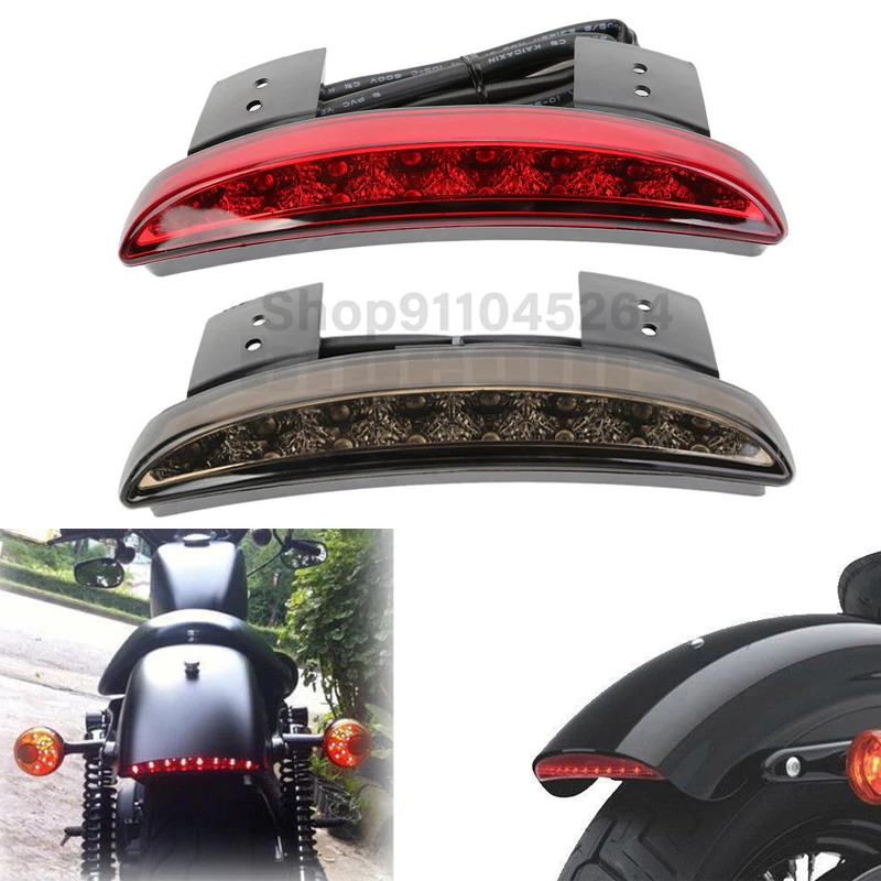 

Bike Motorcycle Accessories Lights Rear Fender Edge LED Brake Tail Light Turn Signal For Harley Sportster XL 883 1200 Cafe Racer