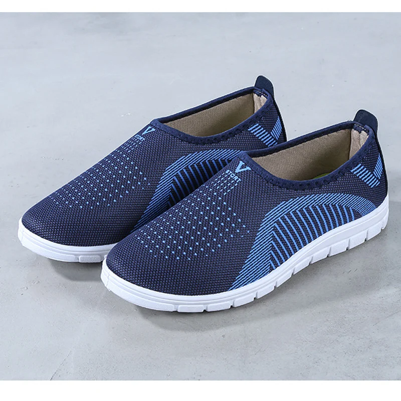 Туфли женские на плоской подошве повседневные лоферы дышащие стрейчевая ткань