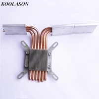koolason diy htpc intel lga 1155 1151 computer cpu heat pipe 6 copper components fanless heatsink no fan case cooling system