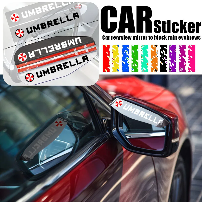 

2pcs Car Rainproof Car Logo Rearview Mirror Cover Sticker for UMBRELLA CORPORATION All Models Universal Auto Accessories Goods