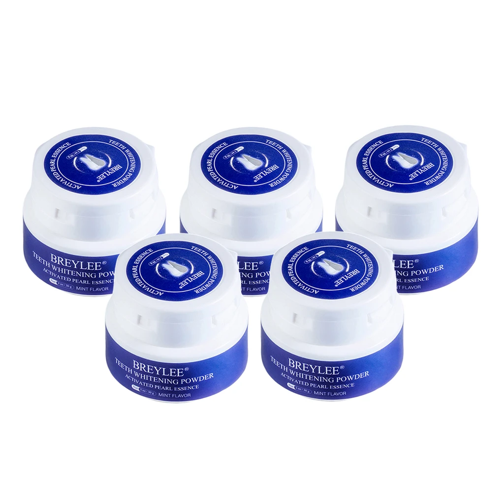 

BREYLEE Teeth Whitening Powder Pearl Essence Natural Toothpaste Kit Oral Hygiene For Remove Stains Plaque 30g 5 Boxes