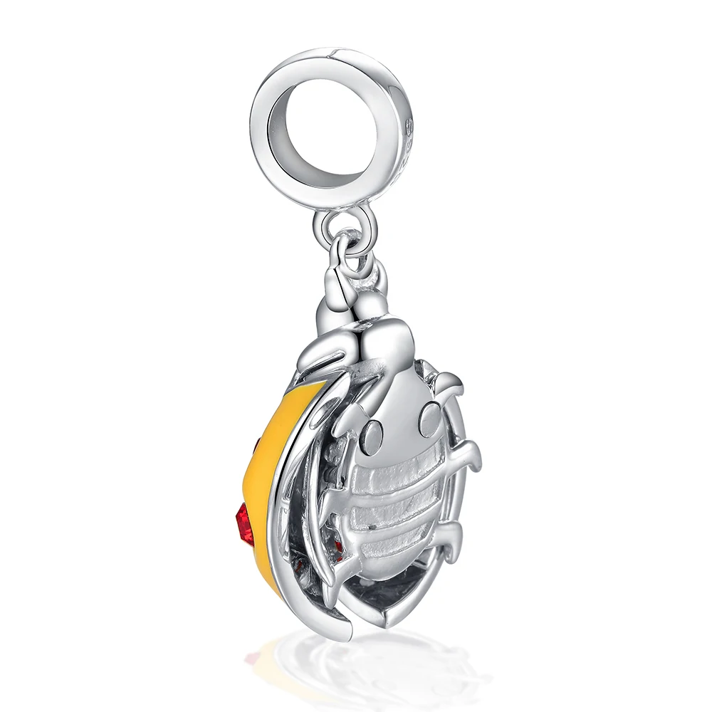 Подвески в виде жука из бусин милые чистого серебра эмалевые подвески животных