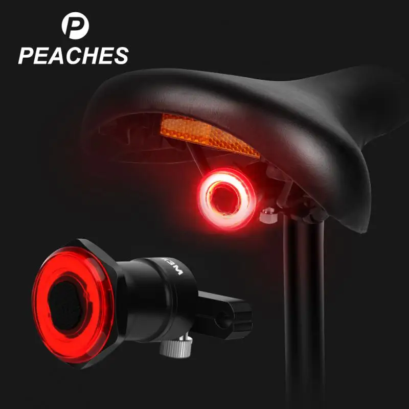 

Bicycle Rear Light Smart Auto Brake Sensing Light Aluminum Alloy Waterproof COB LED Charging Cycling Taillight Bike Accessories