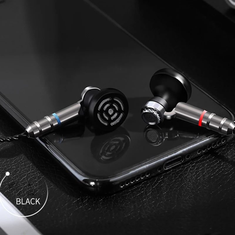 SENFER SFR KP120 наушники в ухо Металлические HIFI Earburd белок диафрагма Динамический драйвер с MMCX съемный кабель SFR PT15 KP110 - Цвет: Black no mic