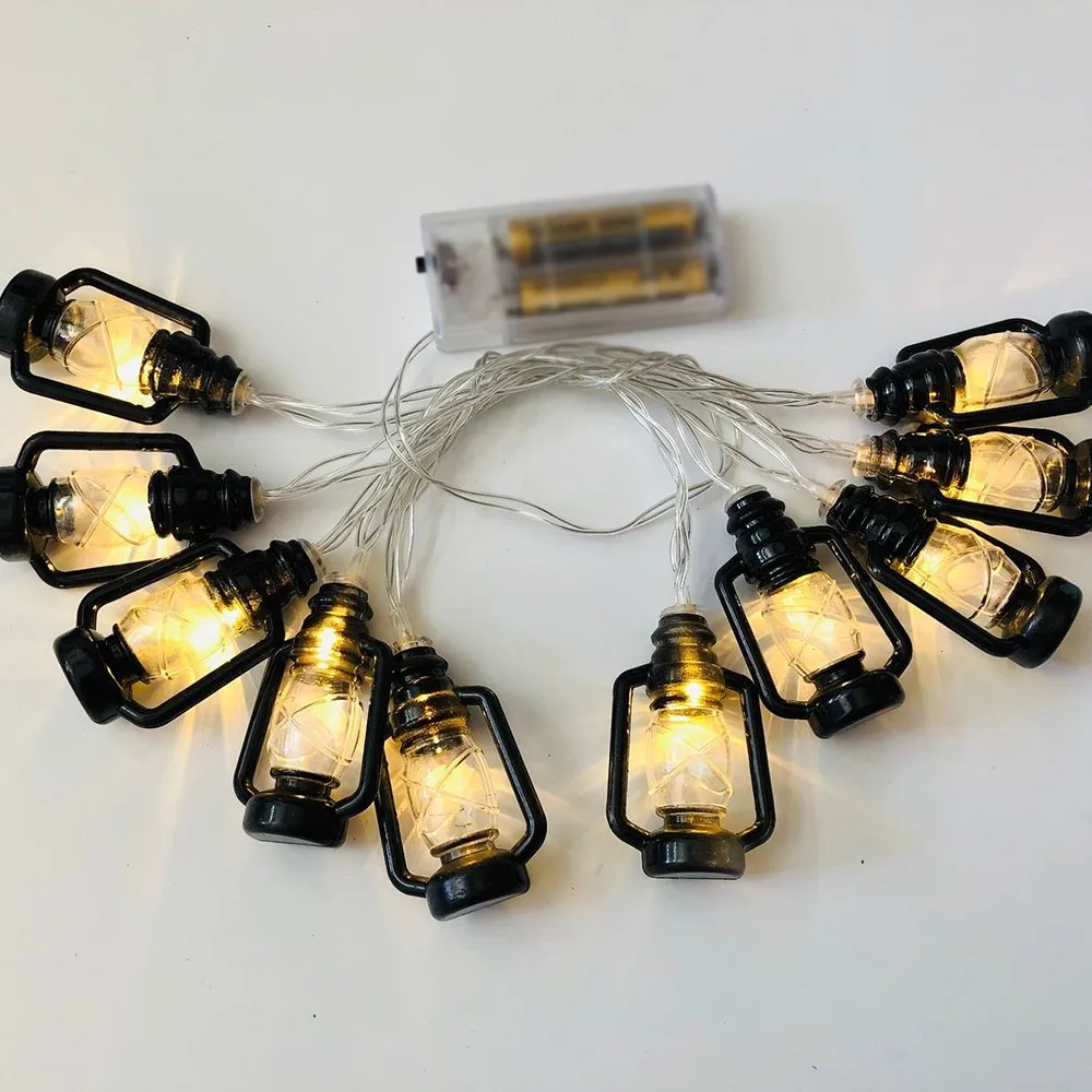 Светодиодный в стиле ретро керосиновая лампа шнуры с лампами для мусульманского