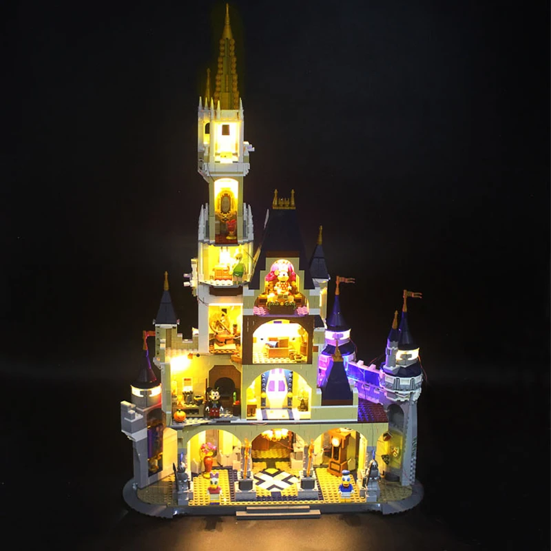Набор со светодиодсветильник кой для 16008 LegoSet Idea 71040 сказочный замок строительные