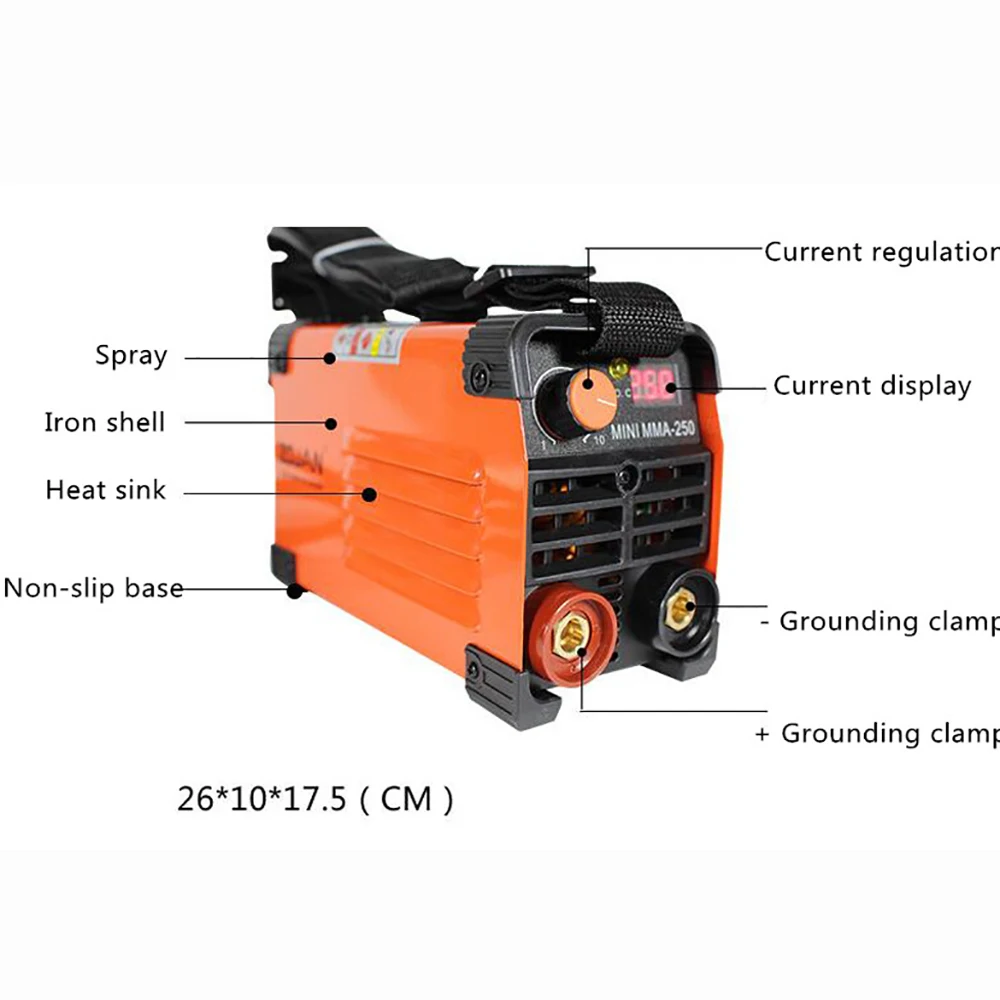 Мини сварочный аппарат MMA для дома ручной дуговой сварки 220 В перем. Тока 180 250 20