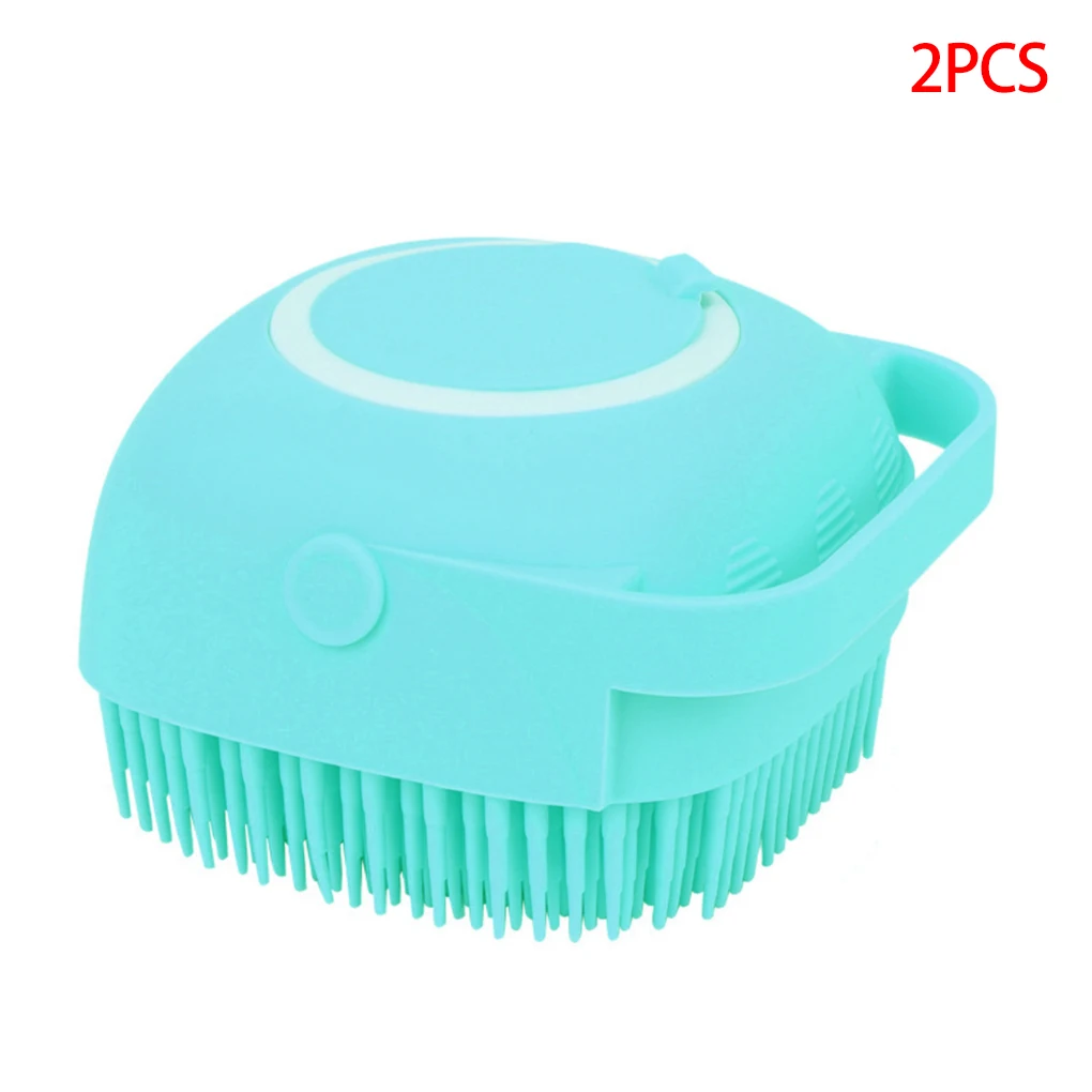 

2pcs Pet Dog Shampoo Massager Brush Cat Massage Comb Grooming Scrubber Shower Brush for Bathing Short Hair Soft Silicone Brushes