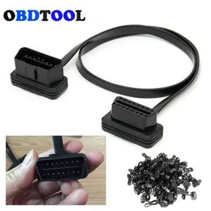 16-контактный 8-ядерный международный стандарт OBD2 Интерфейс штекер-гнездо 16-контактный кабель автомобильный программатор плоский удлинитель