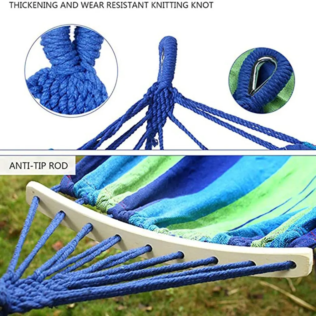 

Portable Double Camping Hammock Parachute canvas Sleeping Swing Hammock for Outdoors Backpacking Travel Beach