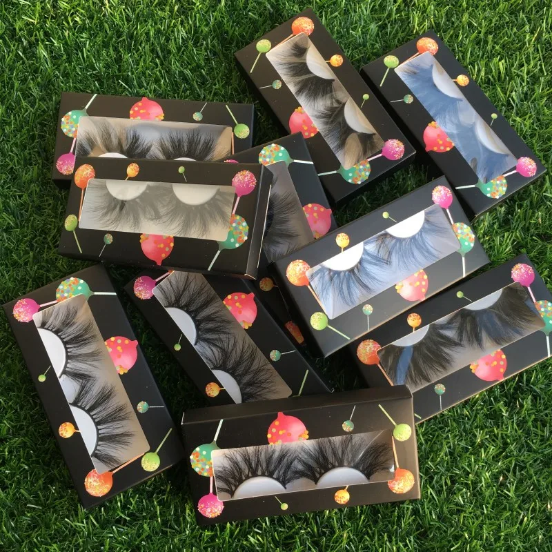 FDshine супер длинные 27 мм 5D норковые ресницы с чехлом для конфет ресниц упаковка |