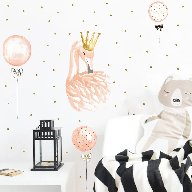 Детские наклейки на стену для детей в детскую комнату акварель воздушный шар