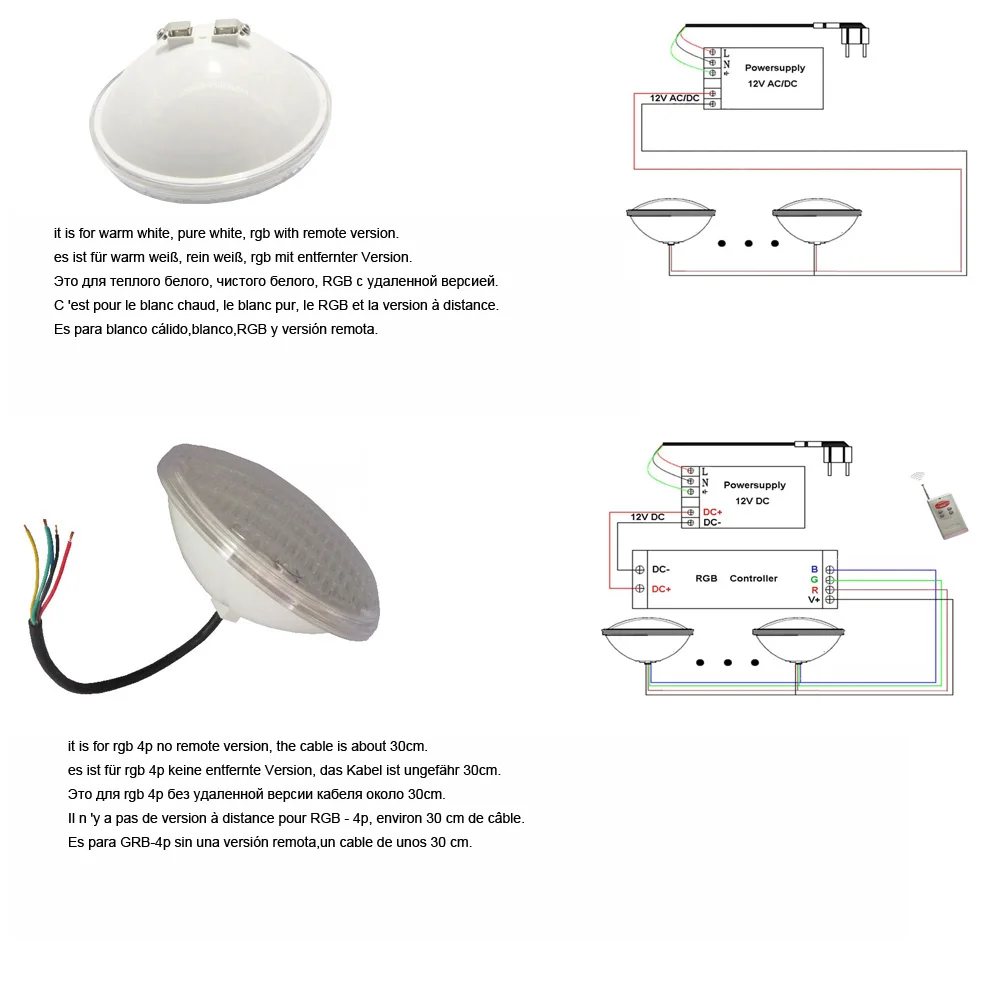 Светодиодный Бассейн RGB подводный свет 18 Вт 36 54 AC12V PAR56 Piscina многоцветный с RF