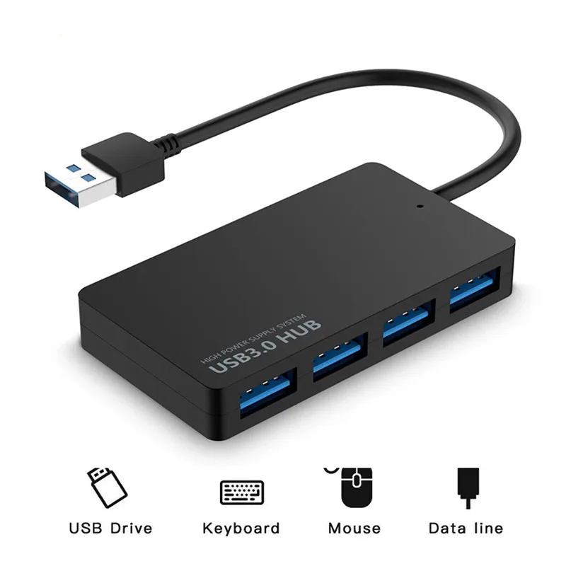 

HUB USB 3.0 Laptop PC High Speed External 4 Ports Adapter Splitter USB Expander Computer Accessories For MacBook PS3 Xbox Laptop