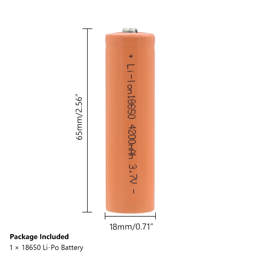 3 7 V 4200 мА/ч 4 шт. 18650 Батарея Li-Ion Перезаряжаемые для проблескового света Аварийный