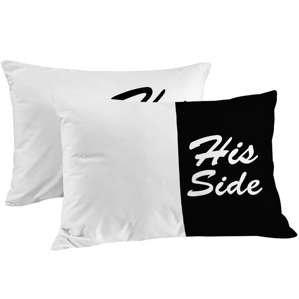 Черно белая наволочка BeddingOutlet для кровати 2 предмета размера|pillow case|bed pillow casecouple