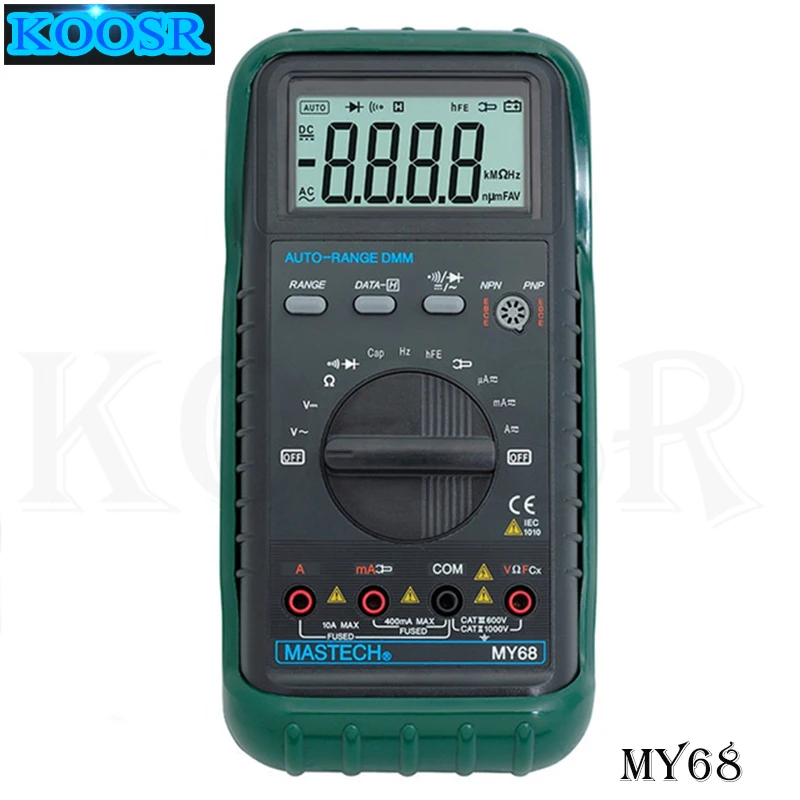 MASTECH MY68 Новый цифровой мультиметр электронный ручной 3 3/4 ЖК 3999 отсчетов