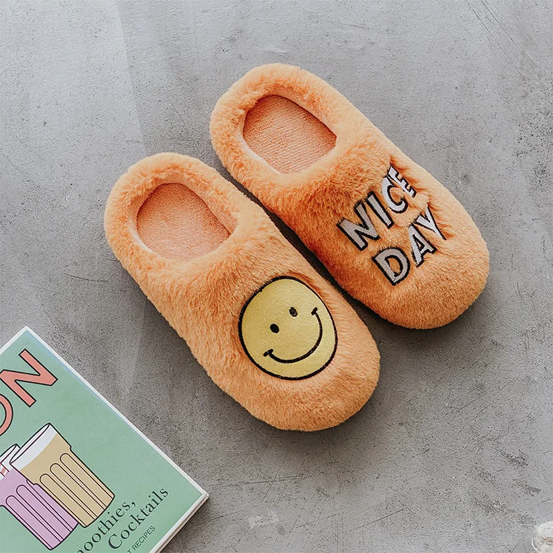 New Winter Cotton Slippers Ladies Thick Bottom Non-Slip Plush Indoor Warmth Couple Winter OutdoorCottonSlippers ForMenAnd Women