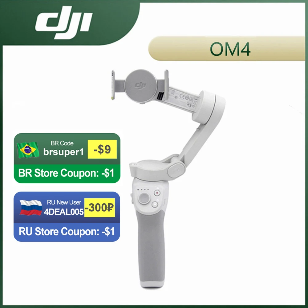 

DJI Osmo Mobile OM 4 Gimbal стабилизатор смартфона селфи-палка Штатив для телефона Магнитный дизайн управление жестами быстросъемный