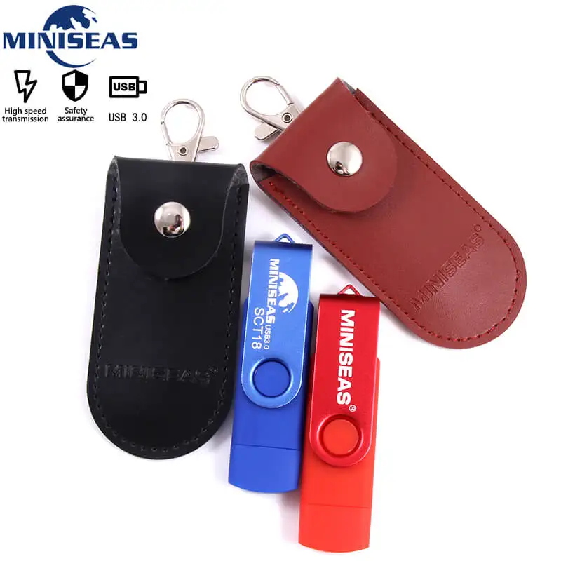 

New Miniseas usb 3.0 OTG 64GB Pen Drive USB Flash Drive External Storage Memory Stick 32GB 16GB Micro USB Stick Pendrive bag