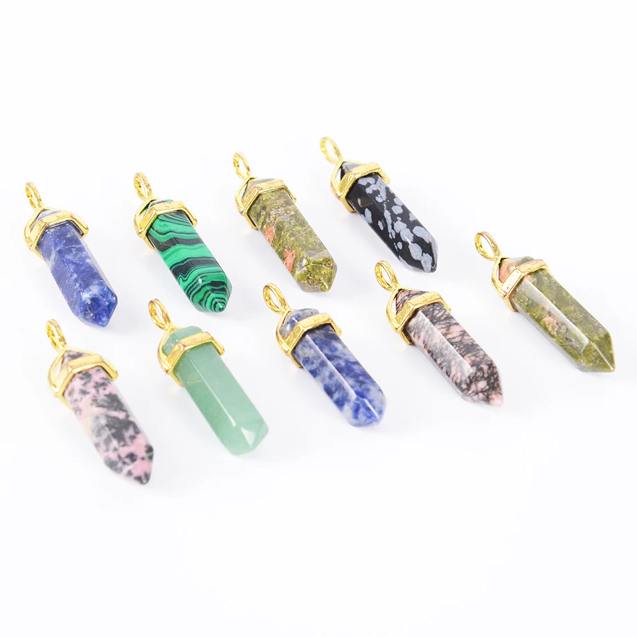 Пуля Форма натуральный камень кулон настоящий фиолетовый с украшением в виде