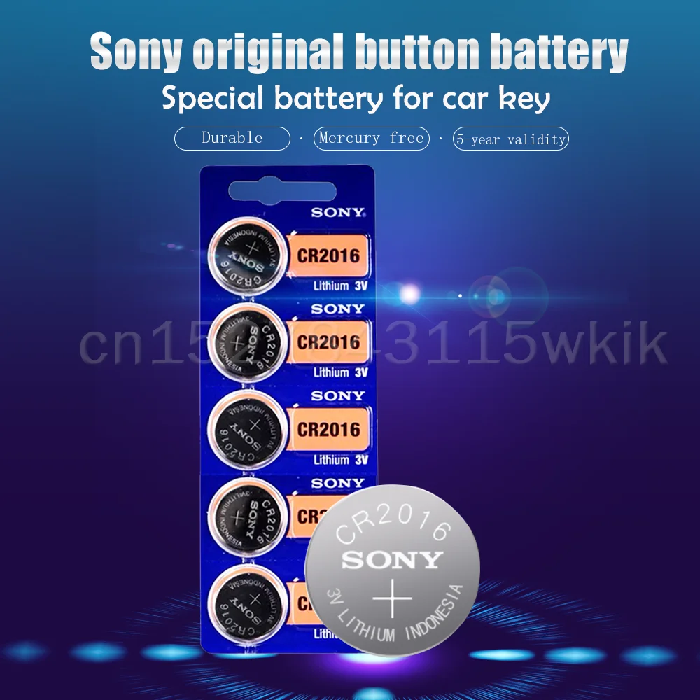 5 шт./лот Sony CR2016 CR 2016 DL2016 LM2016 BR2016 ECR2016 3V литиевые батареи Кнопочная ячейка для часов