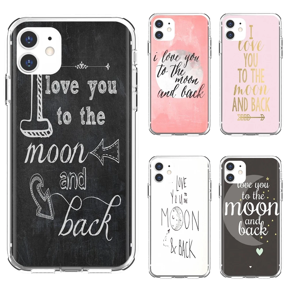 

Housing I-Love-You-To-The-Moon-And-Back-Art For Apple iPhone 10 11 12 Pro Mini 4S 5S SE 5C 6 6S 7 8 X XR XS Plus Max 2020