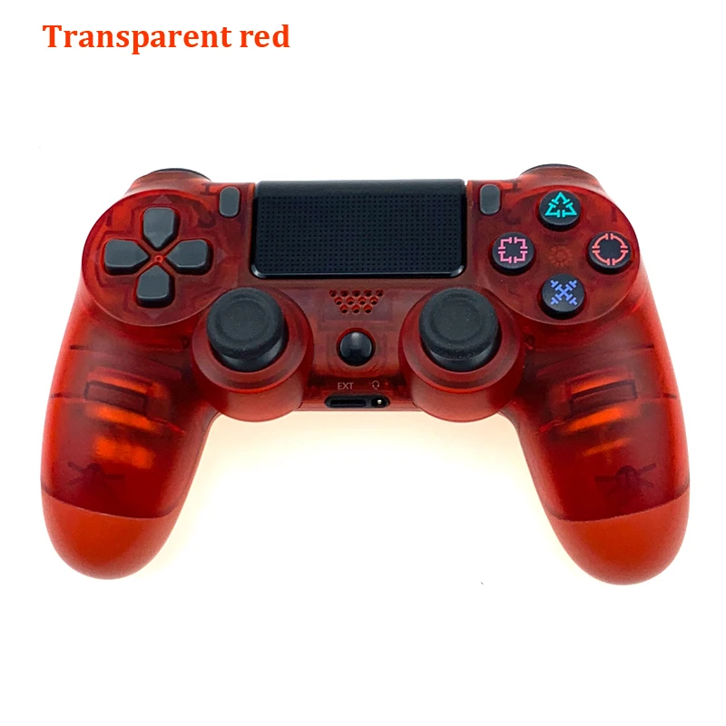 Transparent Red Для беспроводного геймпада контроллер для Playstation Dualshock PS4 4 Bluetooth джойстик геймпады для PS4/PS4 Pro Silm PS3 PC Игры - Цвет: Transparent Red