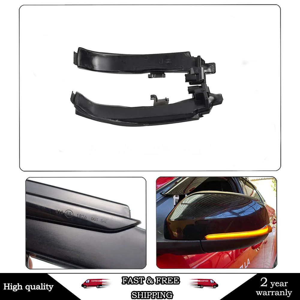 

For Volvo V40 CC II V60 S60 2011-2018 S80 V70 III LED Dynamic Turn Signal Lamps Rear View Mirror Lamp Blinker Indicator Light