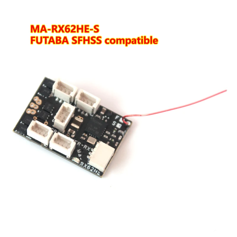 

MA-RX62HE-S Super Light 1.8g 6CH Micro Receiver Built-in 7A/2S(5A/3S) Brushless ESC for FU/TABA SFHSS Radio Transmitters