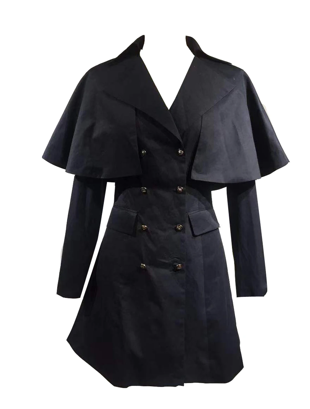 Готическая Осенняя верхняя одежда в стиле &quotЛолита&quot из смески хлопка с черными