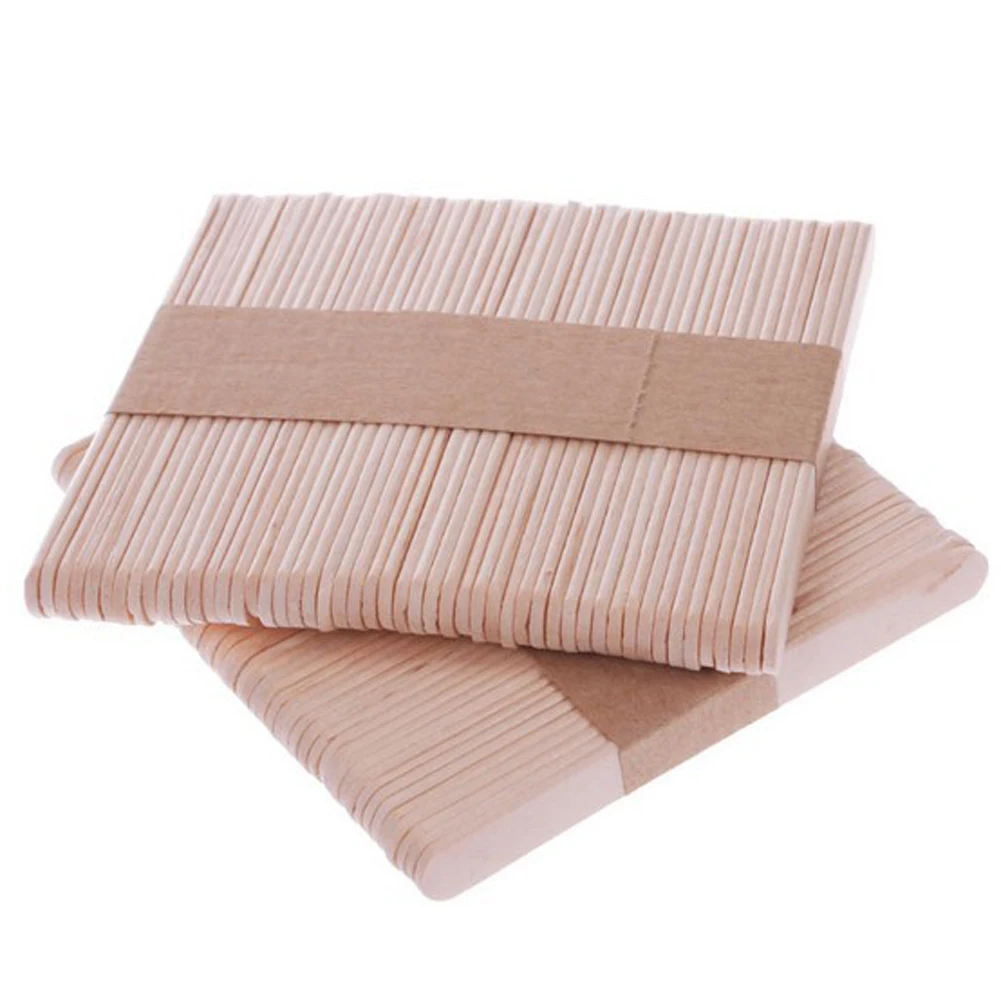

100/300 PCS Craft Sticks Popsicle Ice Pop Ice Cream Sticks Natural Wooden 3.6in Sticks Great for DIY Craft Creative Designs.