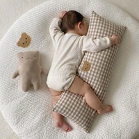 korean cotton baby cot bumper bear embroidery newborn kids crib bumpers protector bed surrounding cot pillow cushion for babies