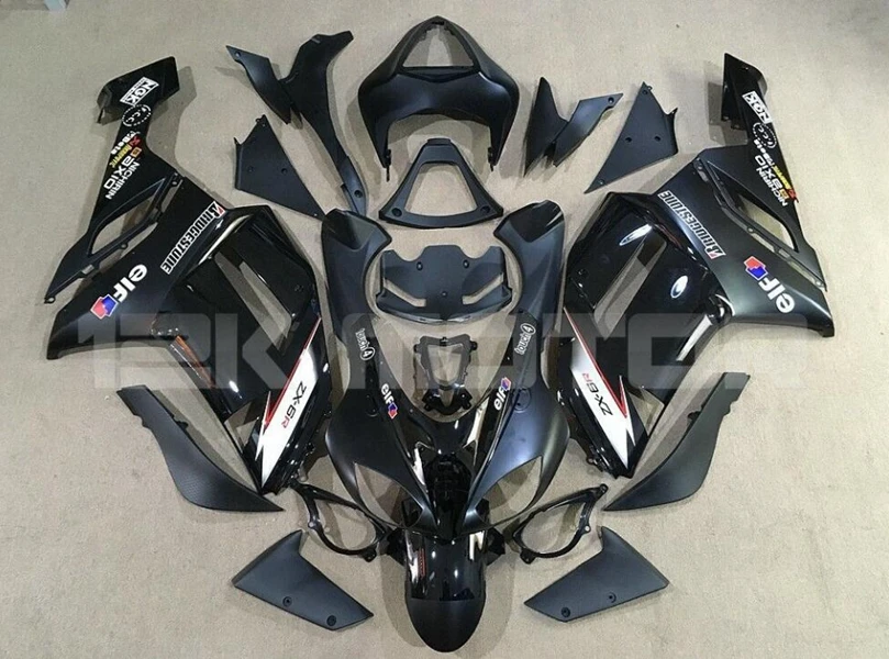 

Aftermarket Новый ABS обтекатель комплект подходит для kawasaki Ninja ZX-6R 636 2007 2008 07 08 6r изготовленный на заказ Бесплатная черный эльф