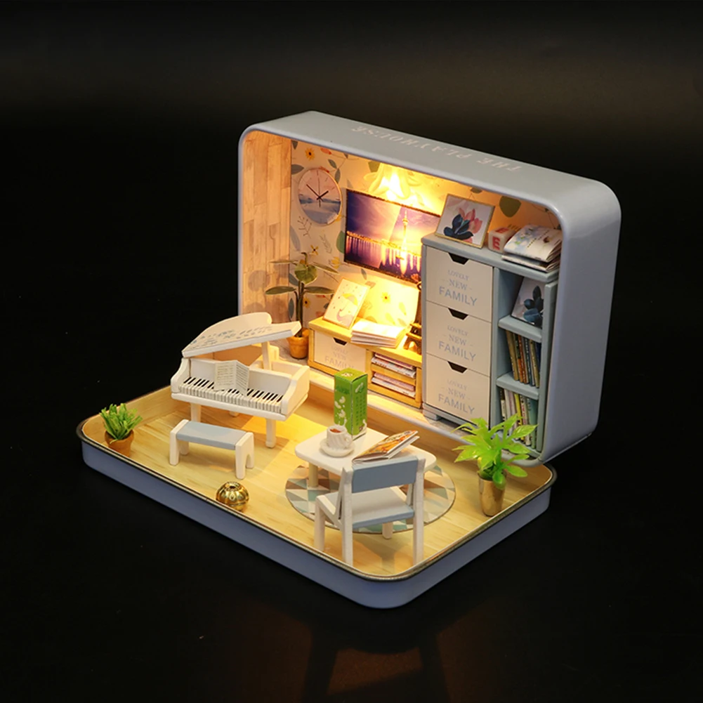 Миниатюрный Кукольный Домик из дерева "сделай сам" с 3d-изображением героев