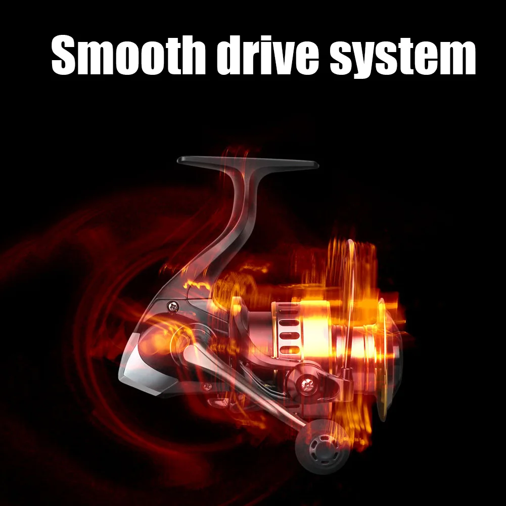 Fishing Reels Bearings High Speed Metal Spool 5.2:1 Spinning Reel HE1000-5000 Drag Line Spool Cast Fishing Tackle
