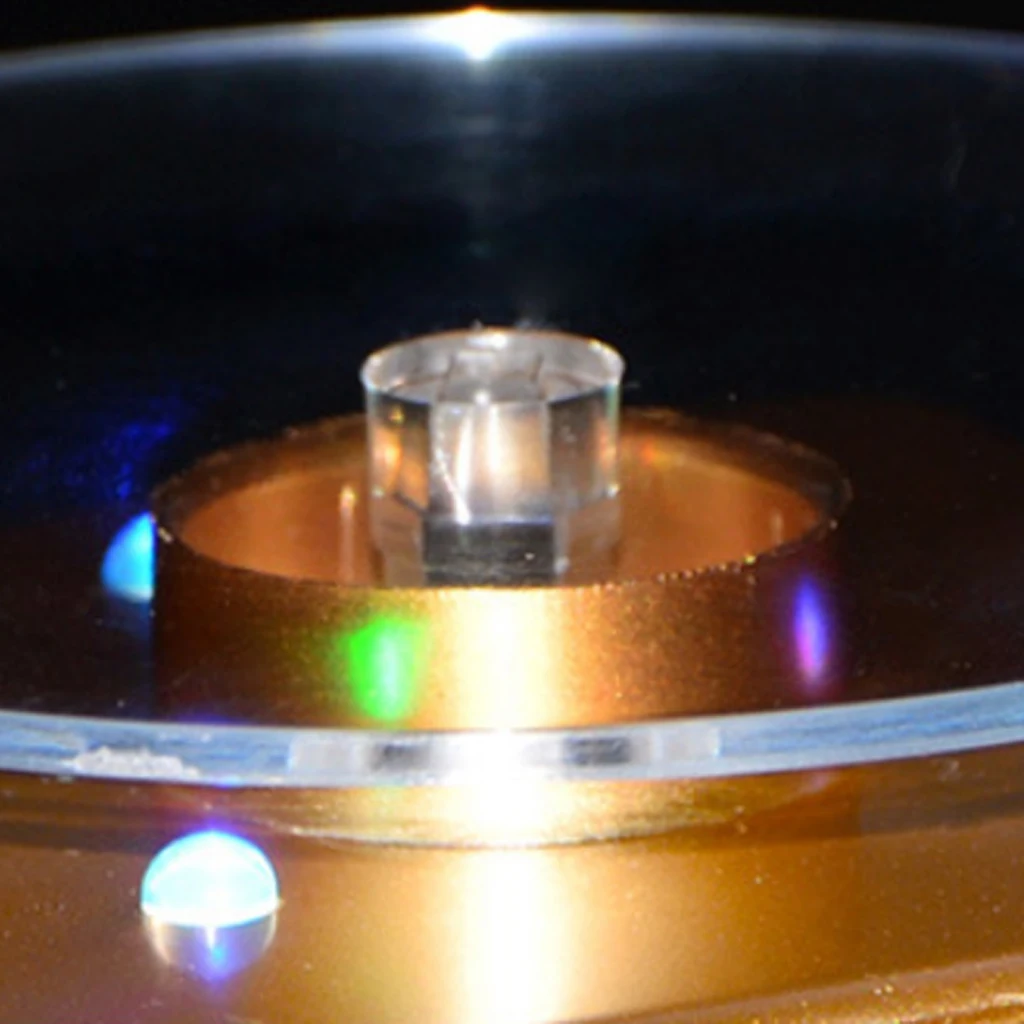 Solar Powered / Battery Rotating Display Stand Turntable with LED Light for Jewelry Watch 360 Degree Rotating Display Stand