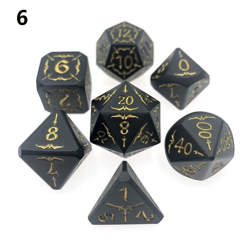 Новые металлические игральные кости DND Set 7 шт./компл. D10 D20 D12 |