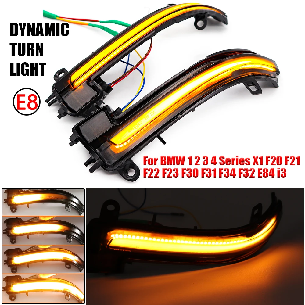 

Dynamic Turn Signal Light LED Side Mirror Sequential Indicator For BMW 1 2 3 4 Series X1 F20 F21 F22 F23 F30 F31 F34 F32 E84 i3