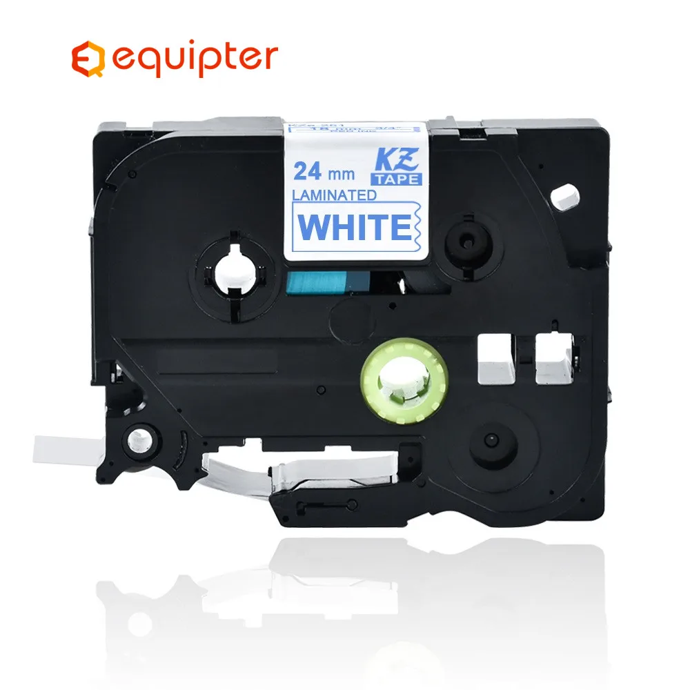 

24mm Tze253 Blue on white Tz-253 Compatible for Brother P-touch Label Printers Laminated Tze Label Tape Tze-253 Tz253