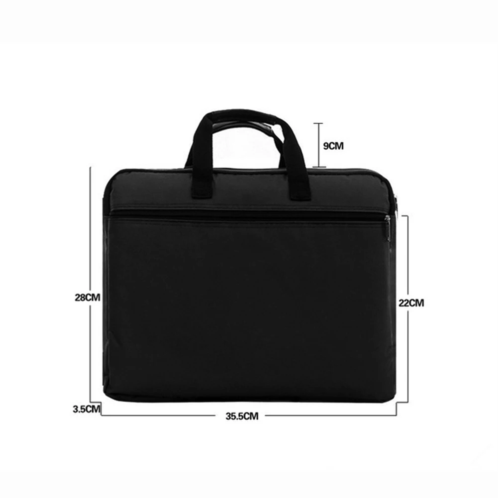 

Unisex Portable Durable Large Capacity Oxford Cloth Zipper Document Bag Office Practical Zipper Closure Storage Pouch