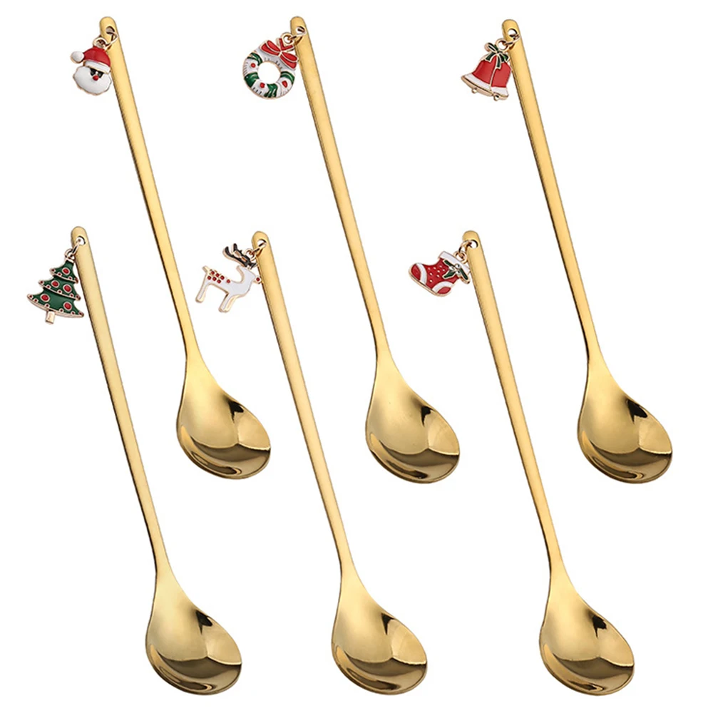 

6 шт., ложка для кофе, из нержавеющей стали