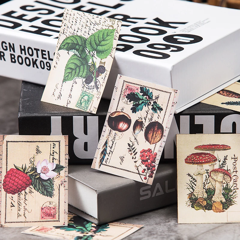 8 шт./упак. ретро большие растения наклейка с изображением набор для скрапбукинга