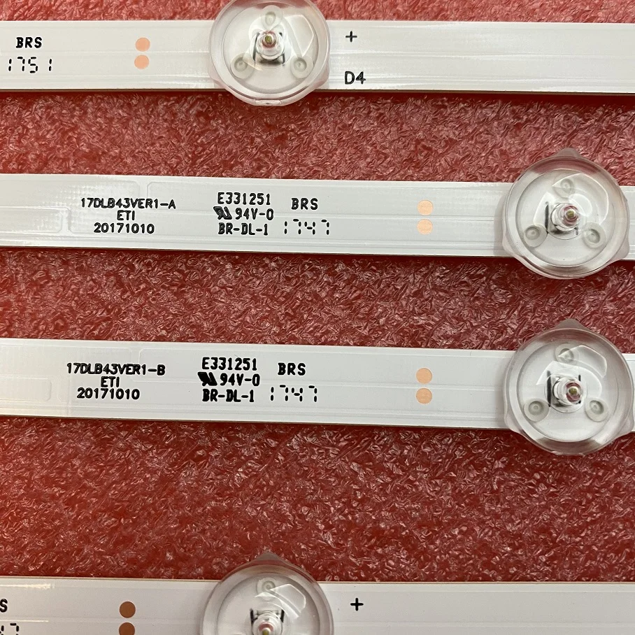 Светодиодная подсветка полосы (4) для цифрового фотоаппарата Panasonic TX 43E302B 43E303E TOSHIBA